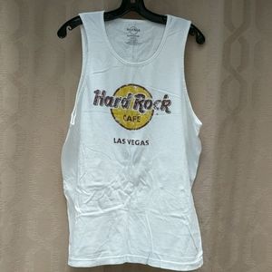 Las Vegas Hard Rock Cafe White Muscle Tank